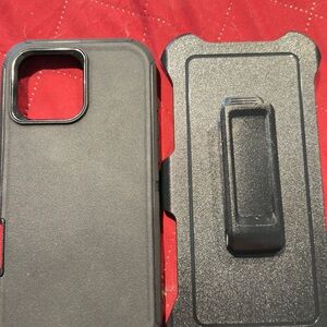 Black Protective Phone Case with Belt Clip